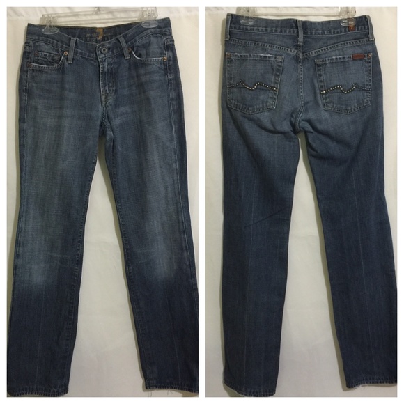 7 For All Mankind Denim - 7 for All Mankind Flare Blue Denim Jeans